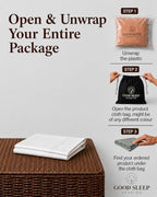 1000 TC Standard Pillowcases Set of 2 100% Egyptian Cotton Pillow Cases - Image 2