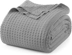 Utopia Bedding 100% Cotton Waffle Blanket Big Size Cool Grey, 120x120 Inch by UTOPIABEDDING