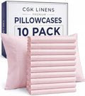 Queen Pillow Cases - 10 Pack Pillowcase Covers - 20" x 30" (Lavender Pink) by CGKUnlimited