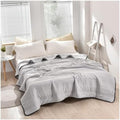 Summer Cooling Comforter, Lightweight Breathable Quilt, Double-Sided Cool Touch Fabric, Year-Round Use(Gray,71x87in) by Unknown