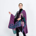 Lacavocor Women's Shawl Wrap Poncho Cape Cardigan Open Front - Image 2