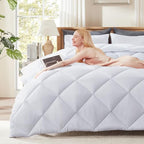 Decroom Lightweight 3 Pieces Comforter Set King Quilted Duvet Insert - Image 2