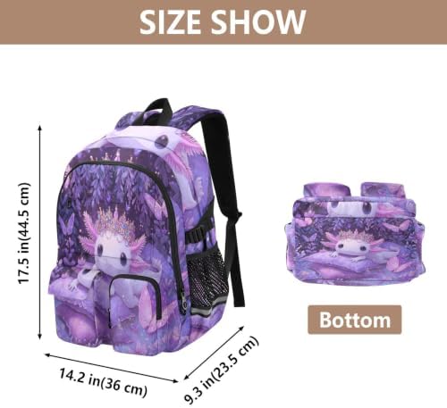 ALAZA Salamander Pillow Crown Pattern Laptops Backpack Travel Bag for Men & Women College School Computer Bag - Image 3