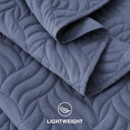Love's cabin Queen Quilts Bedspreads, 7 Pieces Bed in a Bag, Bluish Grey - Image 7