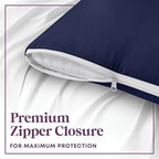 CIRCLESHOME European Pillow Protectors - 100% Cotton Breathable Pillowcases - 26 X 26 Square Pillowcases - Protects Pillows from Dirt, Dust and Debris (European- 4 Pack- 26x26) - Image 4