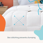 Linenspa Down Alternative Comforter, Duvet Insert, White, Oversized King - Image 4