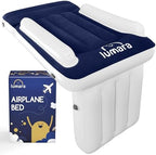 LUMARA Toddler Airplane Bed - Inflatable Airplane Bed for Toddlers, Plane Baby Mattress for Kids - Blow Up Air Mattress for Child Flight Sleep with Safety Belt, Innovative Valves, No Pump Needed by Lumara