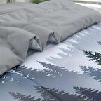 Pamnest Twin Comforter Set with Sheets, 5 Pieces Forest Mountain Bedding - Image 5