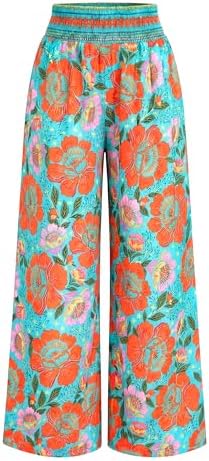 BTFBM Floral Summer Wide Leg Pants Woman 2026 by BTFBM