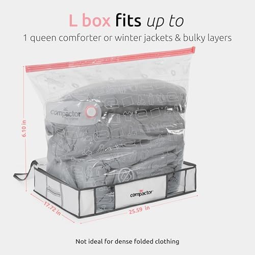 Compactor Large Vacuum Storage Bag & Semi-Rigid Box, Closet Organizer, 145L - Image 5