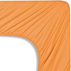 Mocassi Twin XL Sheet Set - Luxury Hotel 1800 Premier Bedding Sheets & Pillowcases - Ultra Soft Breathable & Cooling Bed Sheets - Deep Pocket - Wrinkle Resistant - 4 Piece Set - Twin XL, Orange - Image 5