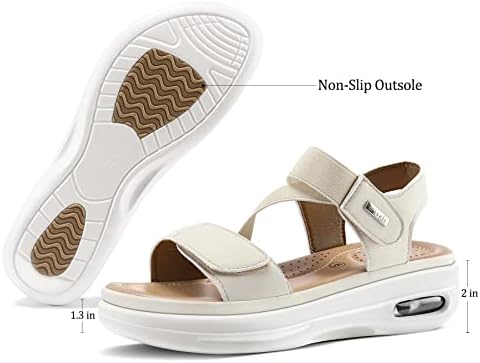 mysoft Women's Comfortable Walking Sandals Platform Wedge Ankle Strap - Image 5
