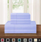 Elegant Comfort Luxurious Soft 1500 Thread Count Egyptian 5-Piece Premium Hotel Quality Wrinkle Resistant Coziest Bedding Set, Easy All Around Elastic Fitted Sheet, Deep Pocket, Split King, Lavender - Image 2