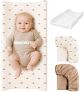 Konssy Baby Changing Pad Set with Waterproof Lining & 2 Pack Muslin Covers by Konssy