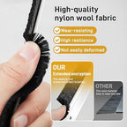2 Pcs Door Sweep Door Brush Bottom Sweep with H-Shape Aluminum Alloy Base for Home、Industrial，1.6-Inch Door Brush (2.6Inch Wx39.4Inch L),White - Image 3