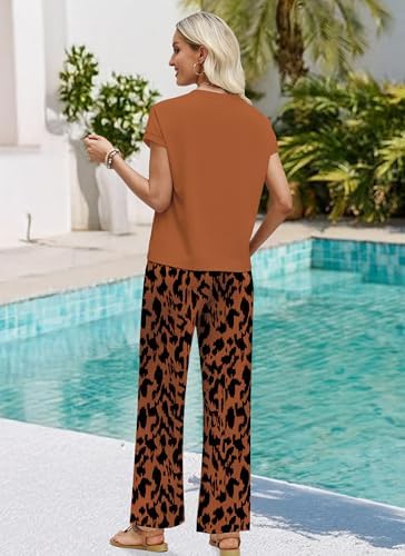 WIHOLL Two Piece Sets for Women Summer Spring Outfits Travel Cruise Resort Wear 2026 Beach Vacation Palazzo Pants Set - Image 4