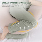 QUEEN ROSE Body Pillow for Side Sleeper, Cooling S Shaped Hug Pillow, Ivory - Image 5