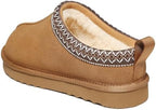 Litfun Women's Genuine Suede Fur Lined Slippers Fuzzy Winter House Shoes - Image 5