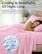 Cal King Size Sheets Set, Cooling & Soft Deep Pocket Bed Sheets, 4PC - Image 3