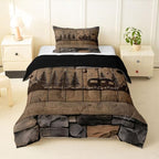 Erosebridal Camo Camper Comforter Set Rv Camping Twin Bedding Sets for Boys Girls Kids Rustic Farmhouse Camouflage Stone Comforter Woodland Adventure Quilt Duvet 2 Pcs by Erosebridal