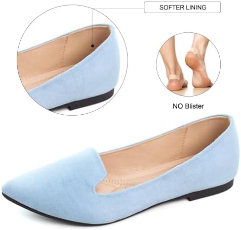 SAILING LU Women's Pointy Toe Ballets Flats PU Leather - Image 4