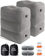 Inflatable Travel Foot Rest Pillow,Kids Airplane Bed,Adjustable Height Flight Pillow,Travel Essentials for Airplane,Office,Home,Trains,Cars by JEFDIEE