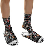 Jeiento Winter Fuzzy Slipper and Crew Socks Warm Winter Shoes Lightweight Soft Cushion House Slipper Bedroom Shoes - Image 4