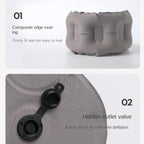 QUQUQ Travel Neck Pillow for Sleeping Press-to-inflate U-Shaped Pillow Portable Travel for Office Naps Comfortable(Grey,1pcs) - Image 6