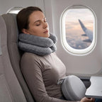 Memory Foam Travel Neck Pillow for Airplane and Car, Adjustable 360 Degree Support Cushion for Head and Chin Support - Image 6