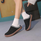 UBFEN Womens 100% Genuine Suede Mules Arch Support Indoor Outdoor Slippers - Image 3