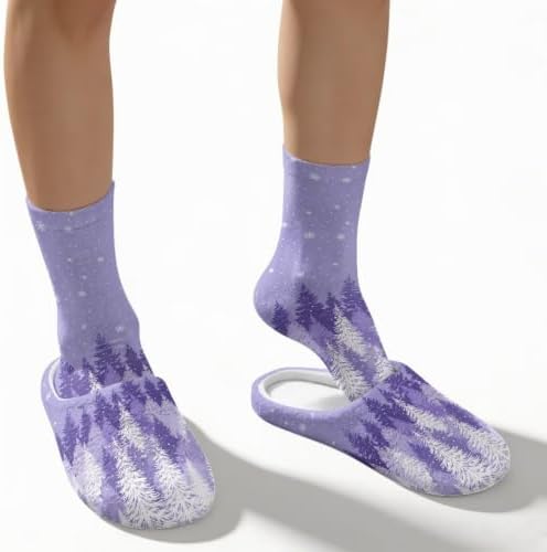 House Slippers for Women Washable Closed Toe with Cute Socks - Image 4