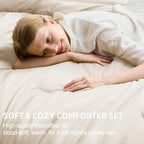 FUANNA King Comforter Set 7 Pieces, Luxury Bed in a Bag Soft Bedding Sets - Image 3