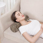 Leopard Texture Neck Roll Pillow - Extra Dense Memory Foam Round Cylinder Bolster for Cervical Support, Spondylosis, Neck Pain Relief - Image 4