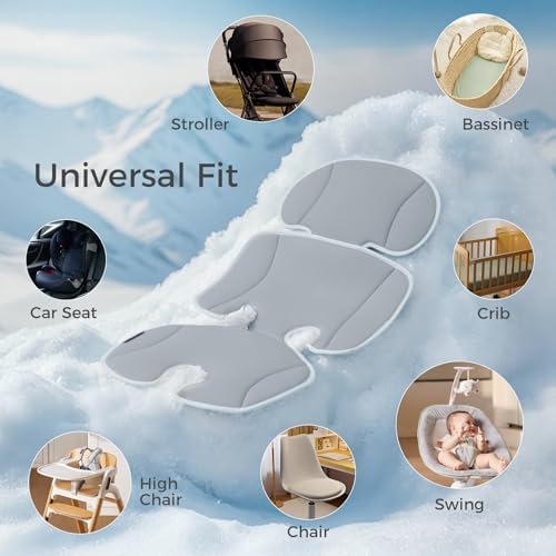 Momcozy Universal Stroller Cooling Pad, Detachable 2-Piece Cushion - Image 4