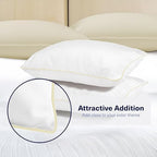 Kickoff Viscose Bamboo Pillowcase, King, Set of 2, 100% Organic Hidden Zippered Viscose Bamboo Pillow Case King Size, Cooling Pillow Cover for Hot Sleepers (20"x40", Trimmed, Buttercream) - Image 3