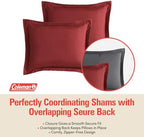 Coleman Comforter Set Full Size Reversible Bed-in-a-Bag– Double-Sided Color Options, All-Season Comforter + Shams + Sheets – Perfect for Home, Cabin or Camp Use, Burgundy/Gray - Image 2