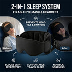 Avernio Travel Pillow with Eye Mask–2 in 1 Support Sleep System (3 in 1) - Image 3