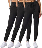 3 Pack Women's Joggers Sweatpants Lounge Pants Yoga Workout Pajama Pockets by RealEssentials