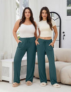 3 Pack Pajama Pants Women Wide Leg Lounge Yoga Pants with Pockets - Image 4