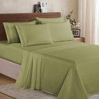 Elegant Comfort Luxurious Soft 1500 Thread Count Egyptian 4-Piece Hotel Quality Wrinkle and Fade Resistant Coziest Bedding Set, Easy All Around Elastic Fitted Sheet, Deep Pocket, Twin/Twin XL, Sage - Image 2