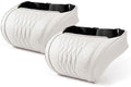 Memory Foam Car Headrest Pillow, Car Neck Pillow for Driving (White, 2 Pcs) by Unknown