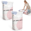 No‑Pump Vacuum Storage Bags, 2026 New Cube Compression Space Saver Bags, Large Storage Compression Bags Press & Seal, Vacuum Seal Bags for Clothes, Comforters, Blankets (2 Pcs, Large) by Punhail