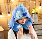 Finex Stitch Monster U-Shape Travel Home Car Neck Pillow for Kids Head Rest Driving Seat Cushion Cute Soft Comfy Cartoon Auto Accessories - Image 3