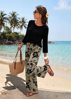 WIHOLL Two Piece Sets for Women Lounge 3/4 Length Sleeve Womens Tops Graphic Pants with Pockets Summer Outfits 2026 - Image 2