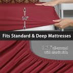 WeCozy Twin Comforter Set with Sheets, 5 Pieces Red Gold Bedding - Image 3