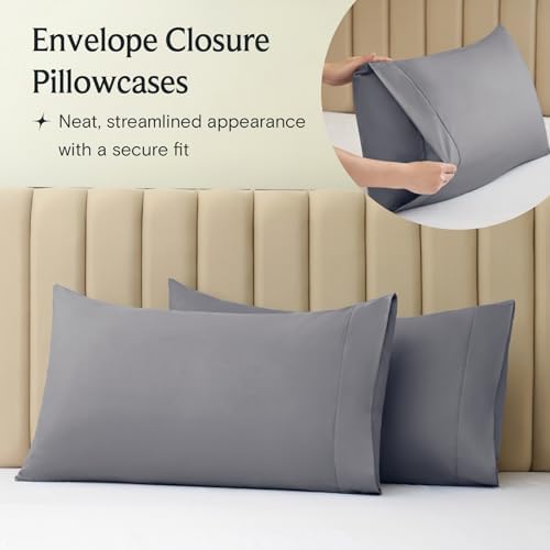 Cal King Size Sheets Set, Extra Deep Pocket Soft & Cooling Bed Sheet, 4PC - Image 5