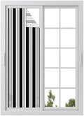Window Privacy Film Frosted, Black Striped Reusable Static Cling Window Tints, Minimalist Vertical Stripes Heat Control Windows Films for Offices, Balcony, 29.5 x 118 Inches by Unknown