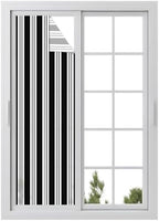 Window Privacy Film Frosted, Black Striped Reusable Static Cling Window Tints, Minimalist Vertical Stripes Heat Control Windows Films for Offices, Balcony, 29.5 x 118 Inches by Unknown