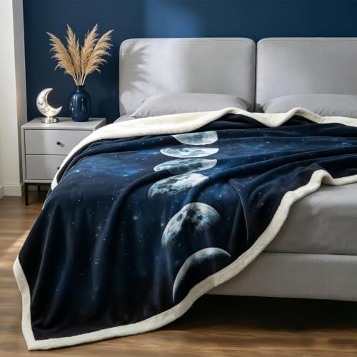 Sleepwish Lunar Eclipse Fleece Throw Blanket for Couch Chair - Image 5