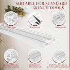 2 Pcs 36" White Double Bubble Kerf Door Sweep - Image 3